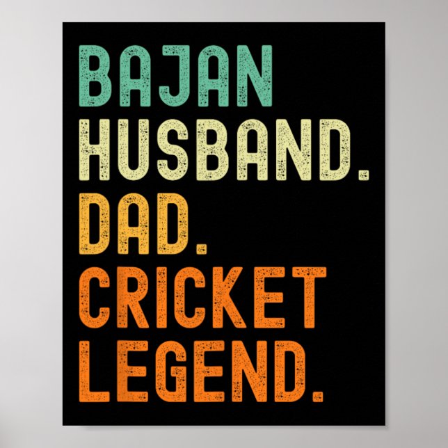 Poster Lenda do críquete Jan Husnd Dad Rdos  (Frente)