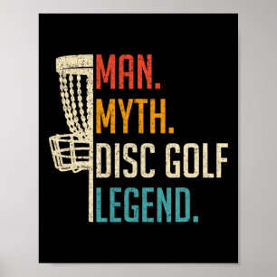 Poster Lenda do Disco de Golfe Homem Mito - Jogar Disco d