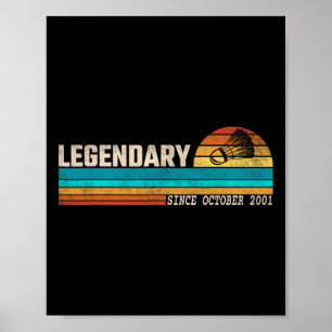 Poster Lenda Do Jogador De Badminton Desde Outubro De 200