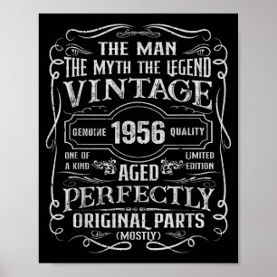 Poster Lenda do Mito do Homem Vintage 1956 70 Anos 70º An