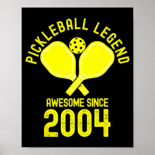 Poster Lenda do pickleball incrível desde 2004 retrô 22º