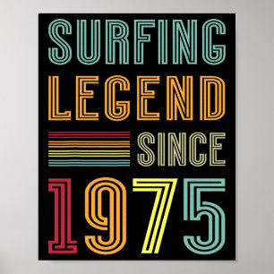Poster Lenda do Surf 1975 50 Anos Água Surf 50º Nasciment