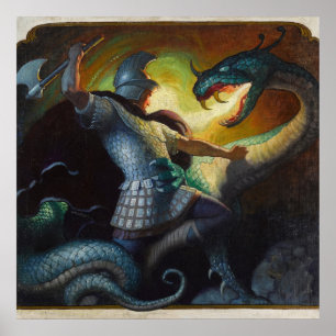 Poster Lendas de Carlos por Newell Convers Wyeth