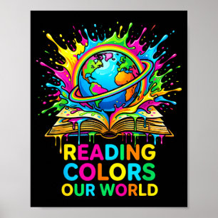 Poster Lendo colore nosso astronauta do espaço mundial