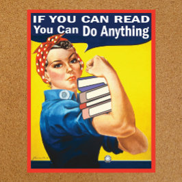 Póster Lendo com graça, Rosie, o Riveter Clássico