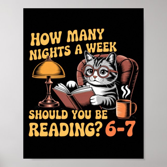 Poster Lendo Meme de Professor de Inglês 67 Engraçado Gat (Frente)