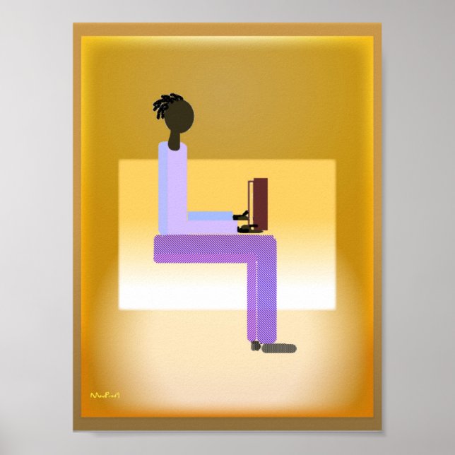 Póster Lendo na janela luz 2 (Frente)