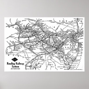 Póster Lendo o mapa do sistema Railway