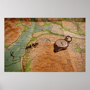 Poster Lendo o mapa (Escócia)