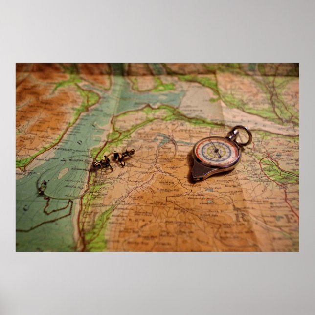 Poster Lendo o mapa (Escócia) (Frente)
