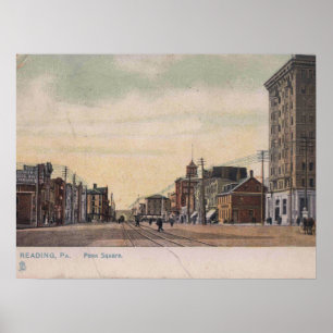 Poster Lendo PA, Pensilvânia, Penn Square, Vintage