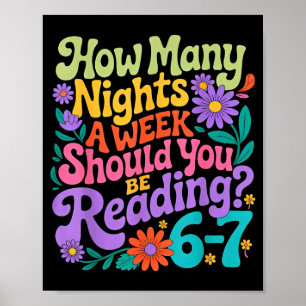 Poster Lendo Seis Sete Meme Amante de Livros 67 Professor