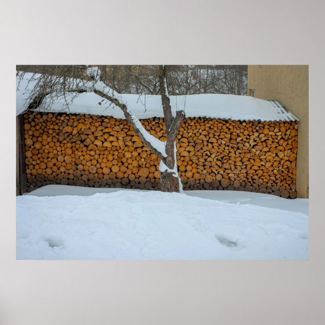 Poster Lenha empilhada. (Frente)