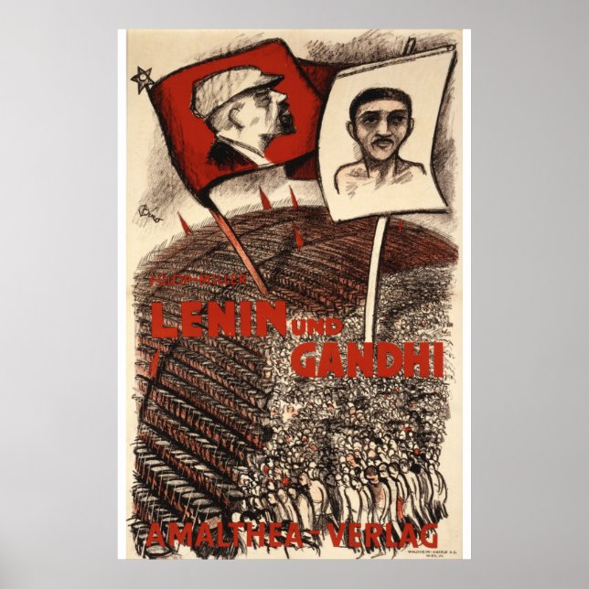 Póster Lenin e Gandhi (Frente)