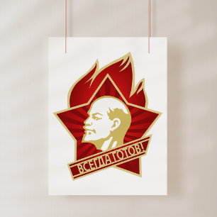 Poster Lenin, URSS, CCCP, União Soviética, Comunismo