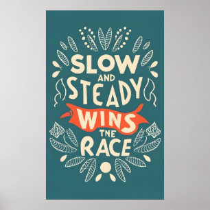 Poster Lenta E Firme Ganha A Corrida