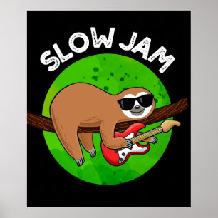 Poster Lenta Jam Funny Music Animal Pun Dark BG