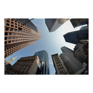 Póster Lentes de olho-de-peixe de prédio, Boston, EUA