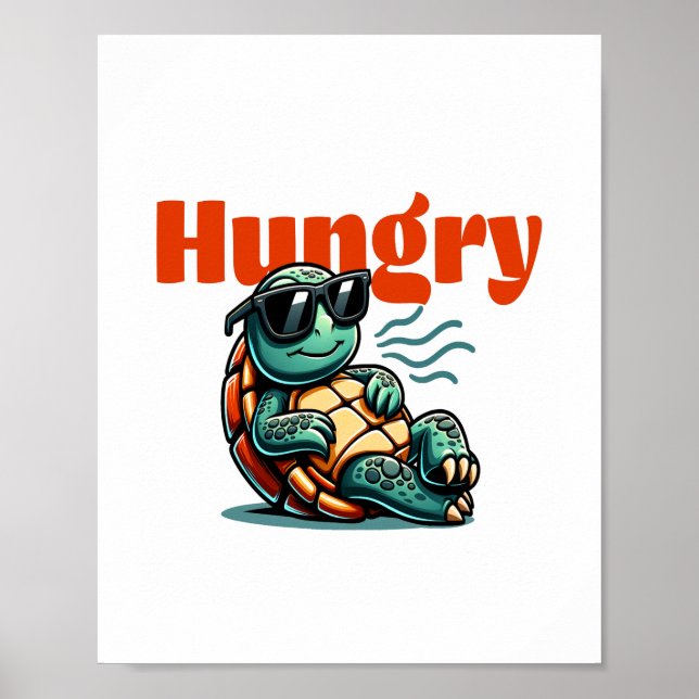 Poster Lento e com fome - Tartaruga Legal (Frente)