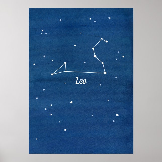 Poster Leo Constulation Stars Night Sky (Frente)