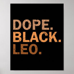 Poster Leo Melanin, negro de drogas, africano, Zodiac Leo