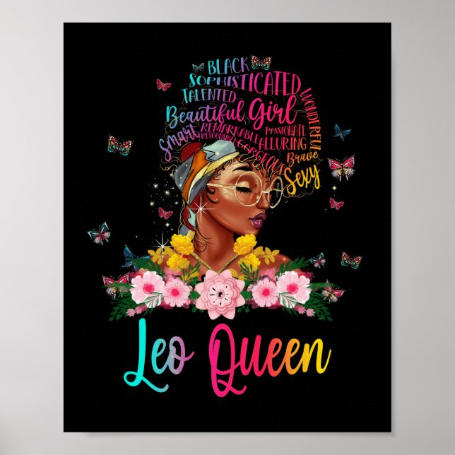 Poster Leo Queen Black Women (Frente)
