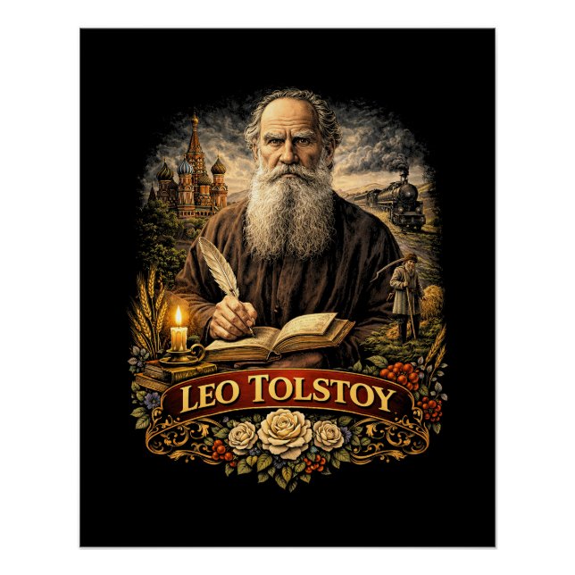 Póster Leo Tolstoy (Frente)