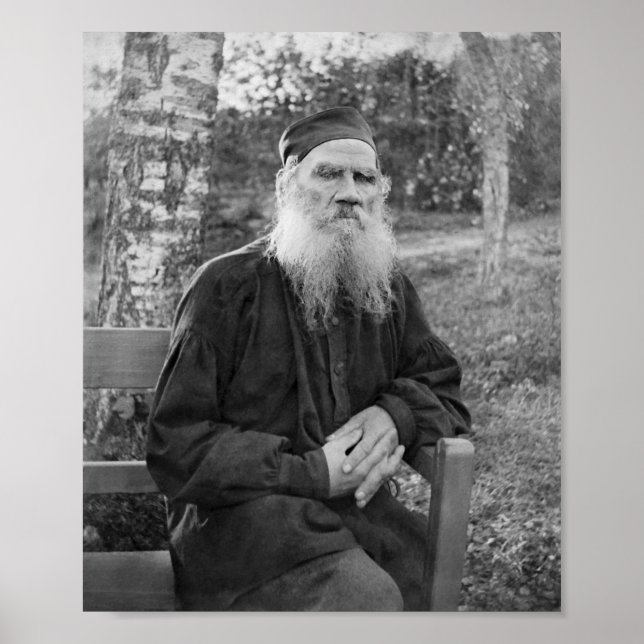 Poster Leo Tolstoy - Retrato do Autor Russo (Frente)