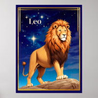 Leo Zodiac - Sinal debaixo de um céu estrelado