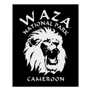 Póster Leões Do Parque Nacional De Waza - Camarões
