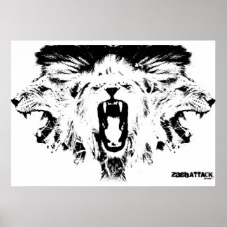 Póster Leões RAWR