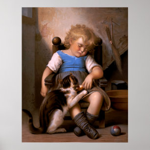 Póster Léon Bazille Perrault - dorminhoco inconsciente