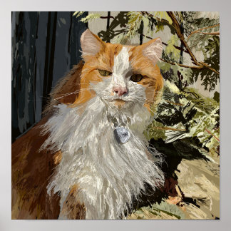 Poster Leon the Norueguês Forest Cat