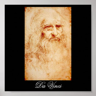 Poster Leonardo Da Vinci Autorretrato por volta de 1510-1