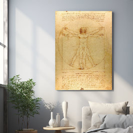Poster Leonardo Da Vinci, Homem Vitruviano, Rácio do Ouro
