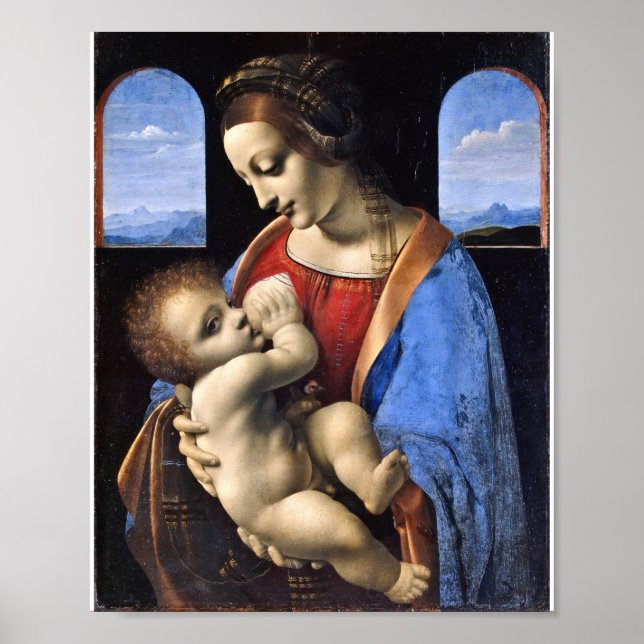 Poster Leonardo Da Vinci - Madonna E Criança (Frente)