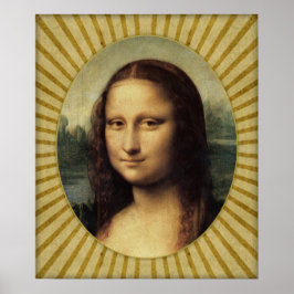 Poster Leonardo da Vinci - Mona Lisa em detalhes