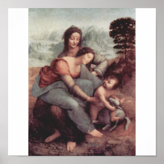 Póster Leonardo Da Vinci pintando cerca de 1510