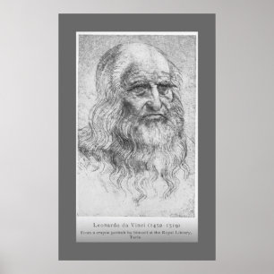 Póster Leonardo da Vinci - retrato de auto