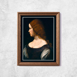 Poster Leonardo Da Vinci Retrato Jovem Dama de Arte Famos