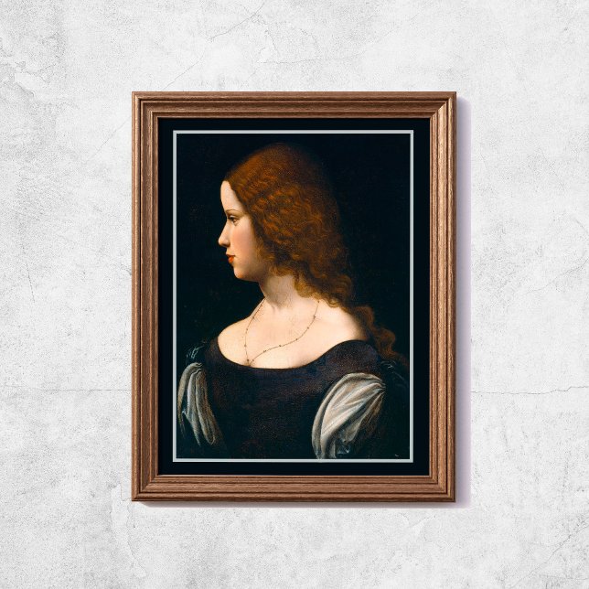 Poster Leonardo Da Vinci Retrato Jovem Dama de Arte Famos (Leonardo Da Vinci Portrait Young Lady Famous Art Poster
)
