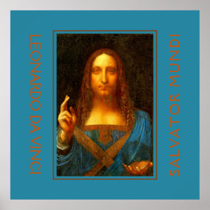 Poster LEONARDO DA VINCI SALVATOR MUNDI Belas Artes