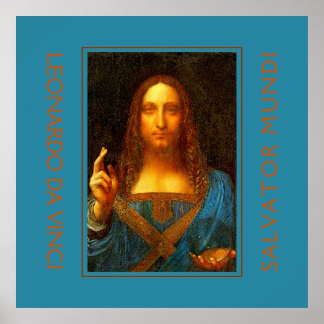 Poster LEONARDO DA VINCI SALVATOR MUNDI Belas Artes (Frente)