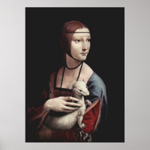Poster Leonardo da Vinci - senhora com um arminho