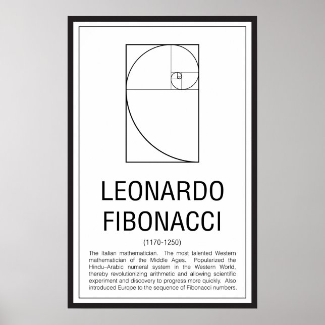 Póster Leonardo Fibonacci (Frente)