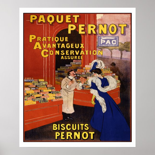 Poster Leonetto Cappiello 1905 Biscuits Pernot (Frente)