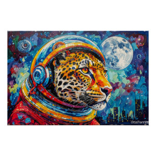 PÓSTER LEOPARD ASTRONAUTA-VOLTANDO PARA CASA 12