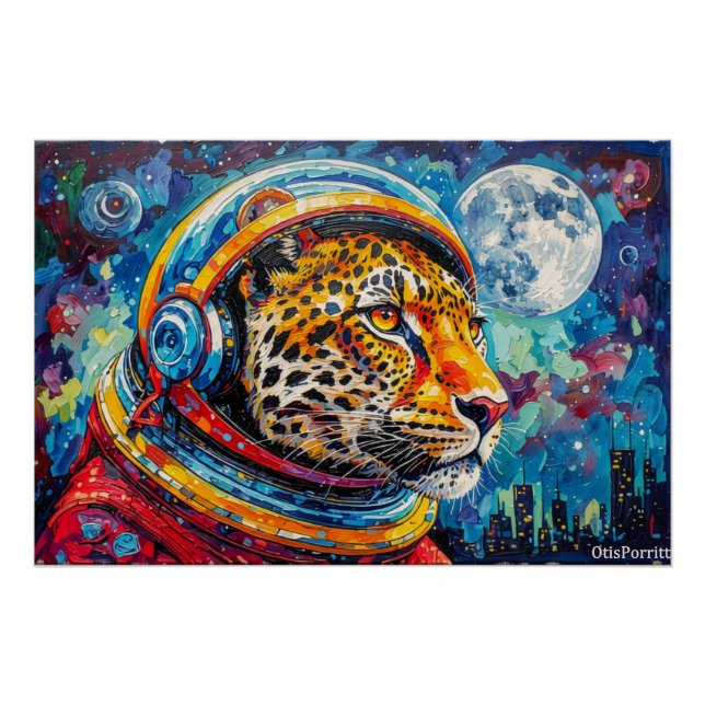 PÓSTER LEOPARD ASTRONAUTA-VOLTANDO PARA CASA 12 (Frente)