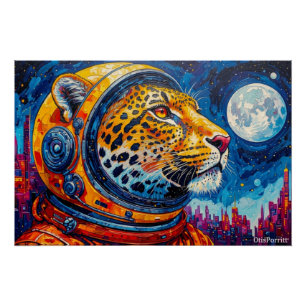 PÓSTER LEOPARD ASTRONAUTA-VOLTANDO PARA CASA 13