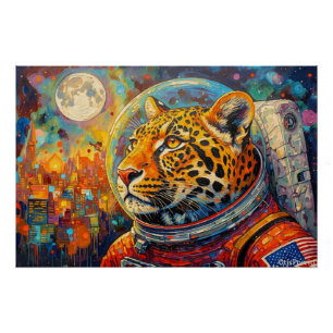 PÓSTER LEOPARD ASTRONAUTA-VOLTANDO PARA CASA 2